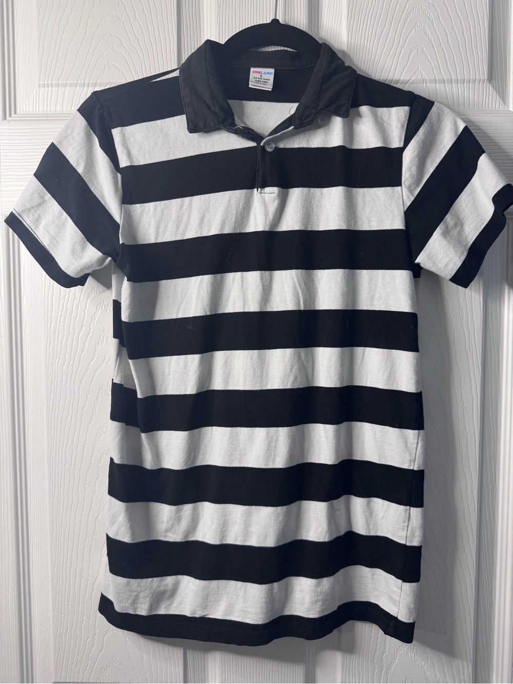 COS Black and White Striped Polo for Kids